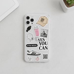 Gym Girl Sticker Collage Case
