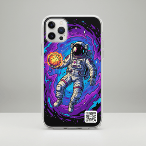 Astronaut x Basketball Clear Case